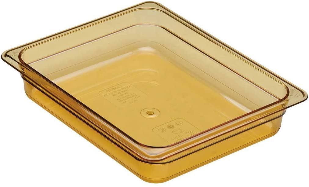 Cambro 1/2 Size 2.5" Deep High Heat Amber Food Pan 22HP150