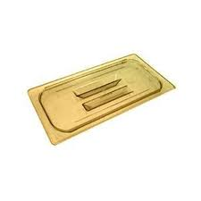 1/3 Size Solid High Heat Food Pan Cover Amber
