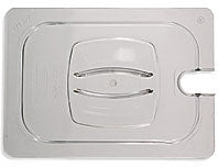 Cambro Insert/Pan Cover, Notched, Clear, 1/2 Size, 20CWCHN135
