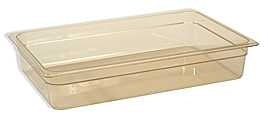 Full Size 2.5" Deep High Heat Food Pan Amber