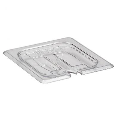 Clear 1/6 Size Notched Food Pan Cover