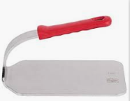 2.5 lb. Flat-Bottom Steak Weight with Red Silicone Handle - 9