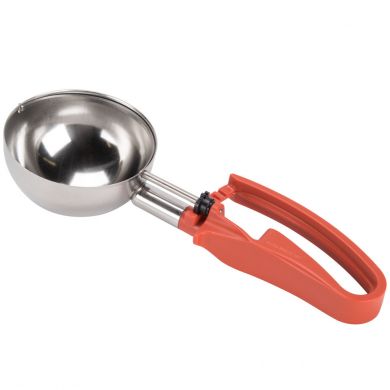 Vollrath 8oz #4 Orange Squeeze Handle Disher 47388