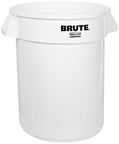 Vented BRUTE® 32 Gal White Garbage Container &/or Lid
