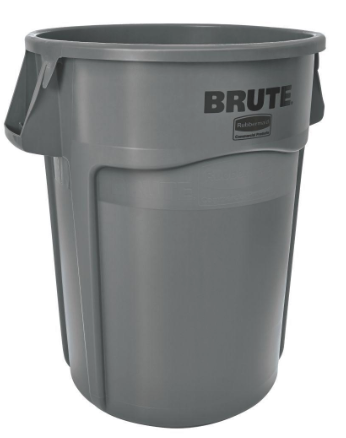 Rubbermaid BRUTE® Trash Container, Grey, 44gal  RCP-2643-60-GRAY*