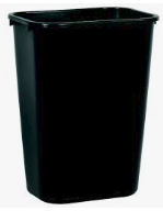 Rubbermaid Large Soft Wastebaskets 41-1/4 qt., Black FG295700BLA