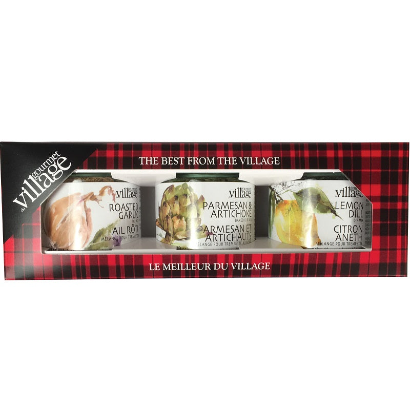 Gourmet du Village 3 Dips In Tartan Gift Box GDIPJ3X*