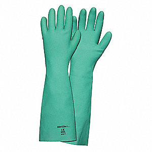 18 Green Dishwashing/Cleaning Gloves - Size 9