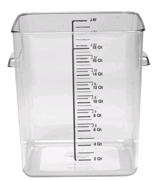 Rubbermaid Container 18 QT Square Clear 2020958 / FG631800CL