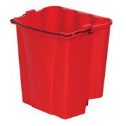 Rubbermaid WaveBrake® 18 QT Dirty Water Bucket, Red 2064907 - 1/1EA