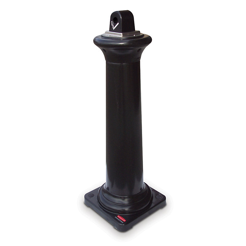 Rubbermaid GroundsKeeper® Tuscan Receptacle Black FG9W3000BLA