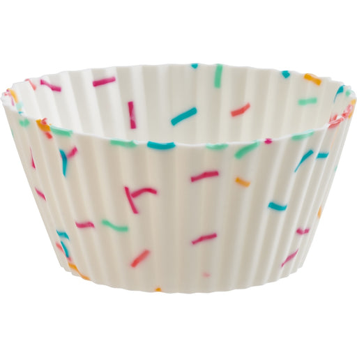 Trudeau 05119064 Confetti Standard Silicone Muffin Cups on white background