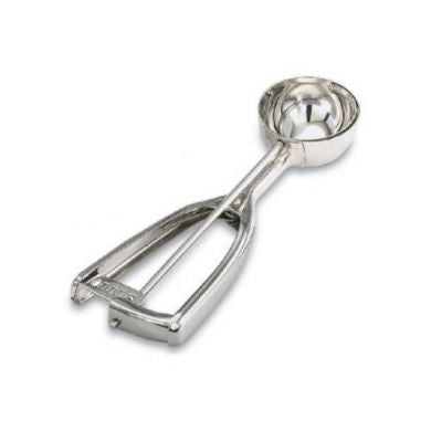 Vollrath - 47153 #16 Round Stainless Steel Squeeze Handle Disher - 2 oz