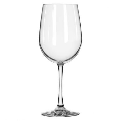 Libbey 18.5oz Vina Tall Wine Glass empty on white background