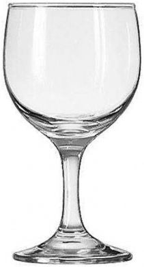 Libbey 8.5oz Embassy Wine Glass 3765 empty on white background