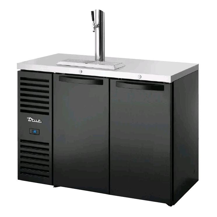 True 49" Two Section Black Back Bar Cooler with Draft System TBD-24-48-HC*