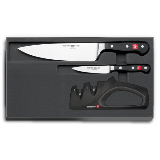 Wusthof Classic 3pc Knife Set 9608-5 on white background