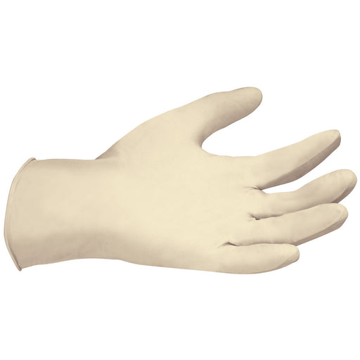 Disposable Powdered Latex Gloves on white background