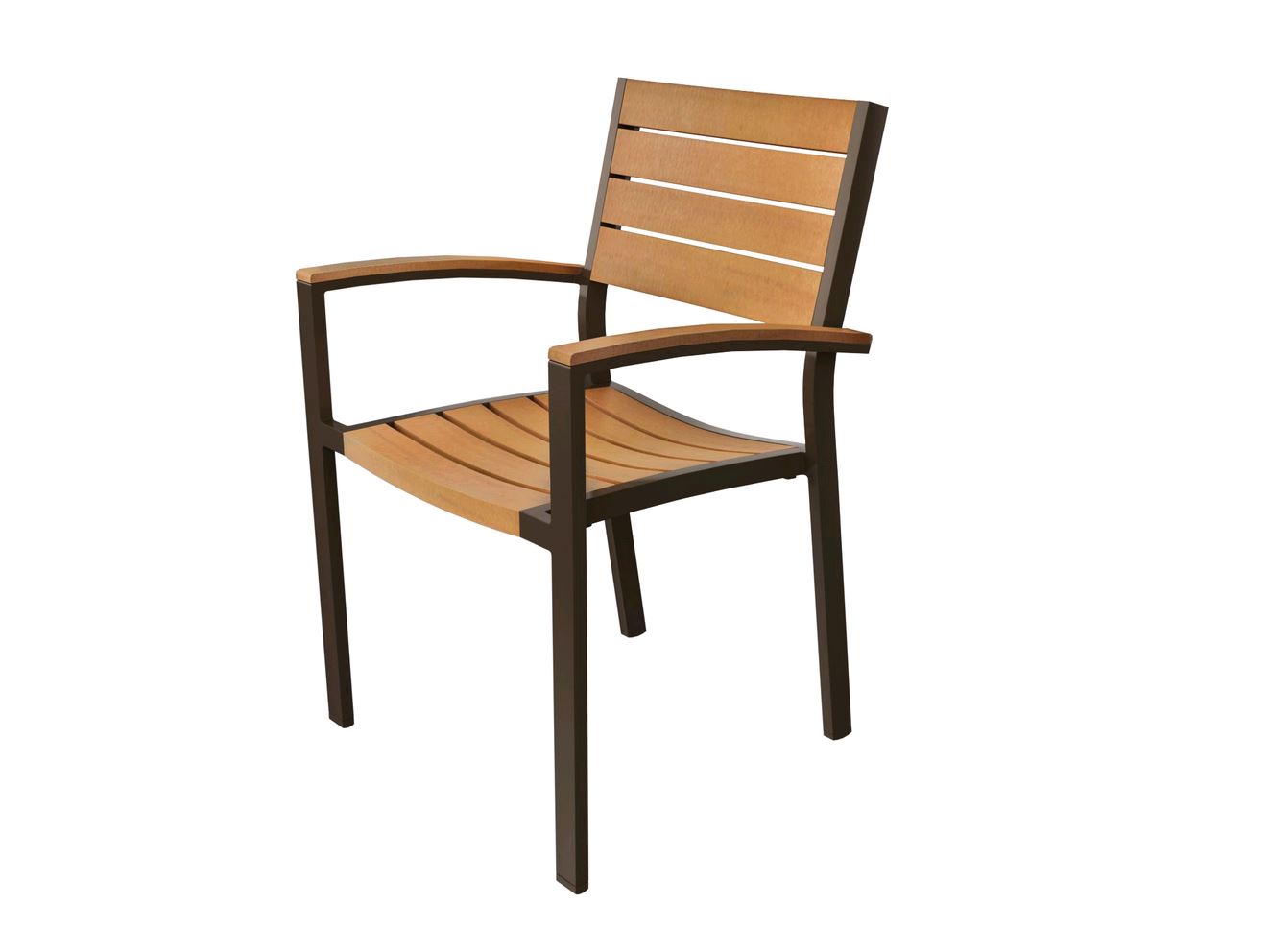 Tarrison Ace Arm Chair Black frame, Cocoa slats