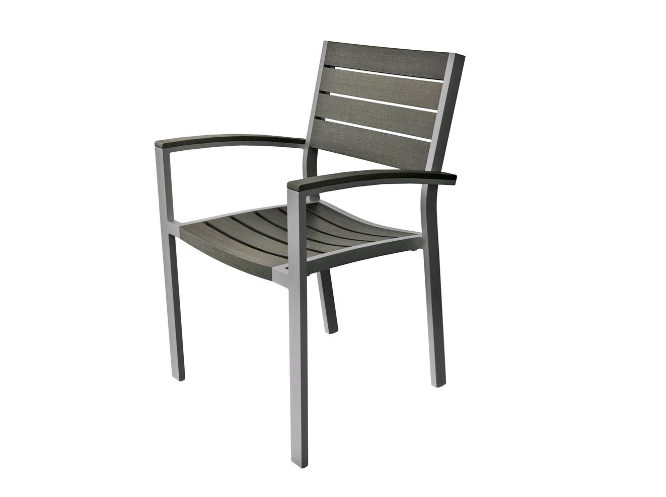 Tarrison Ace Arm Chair Black frame, Cocoa slats