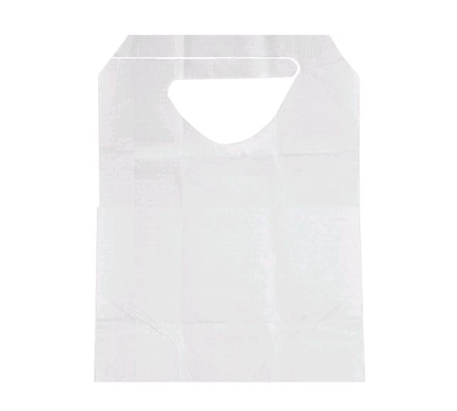 White Disposable Adult Bib B305 on white background