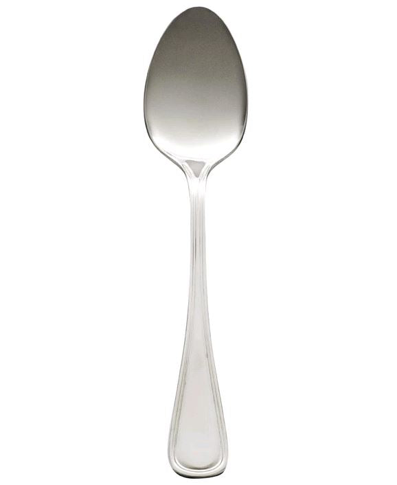 Stainless Dessert Spoon on white background