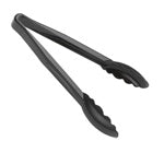 Lugano - Tong 6" Scallop Grip Plastic Black 6TGS110 - 1/1EA