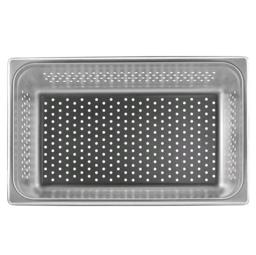 Browne Insert/Food Pan, Perforated, S/S, 1/1 Size 6