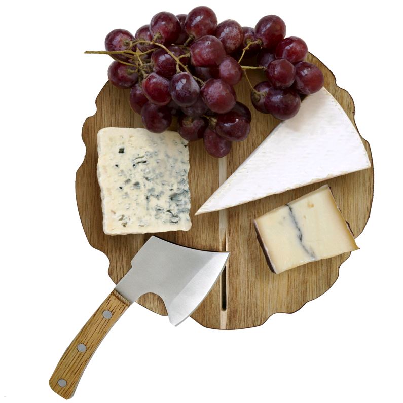 Natural Living Alpine Cheese Platter with Axe Knife 3250560AC*
