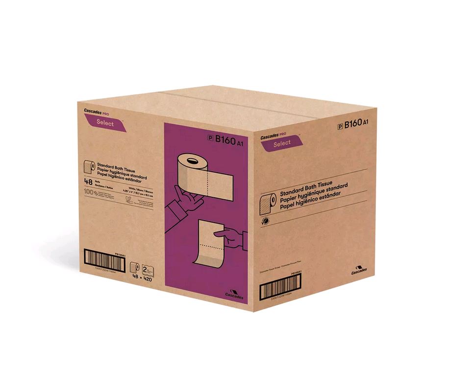 Cascades B160 Standard Toilet Paper, 2 ply, 420 Sheets