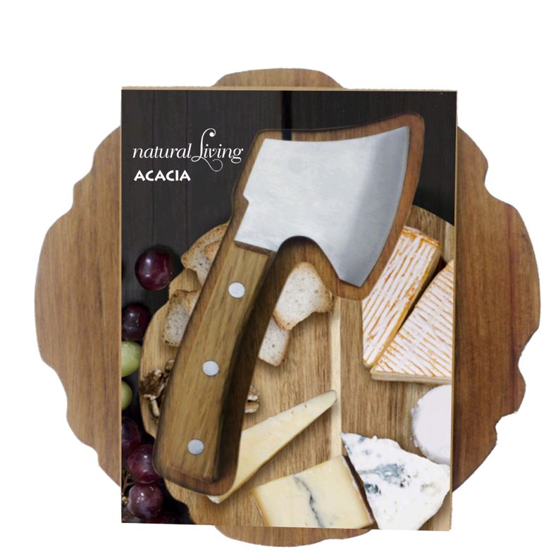 Natural Living - Cheese Platter & Chopper 2 pc 3250560AC - (1 Set)