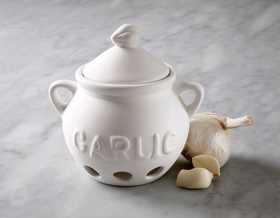 Fox Run Ceramic White Garlic Keeper 3971