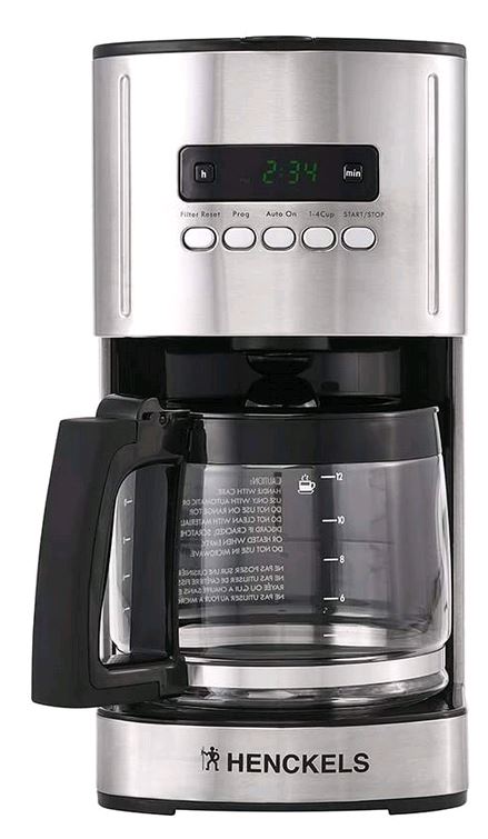 HENCKELS 2.2L Drip Programmable 12 cup Coffee Maker 36450-150 on white background
