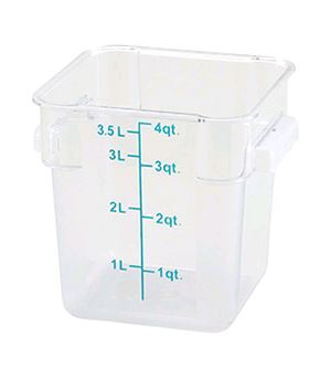 Winco 4 qt Food Storage Container PTSC-4