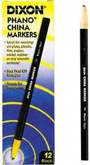Black GREASE PENCIL - 12 pack
