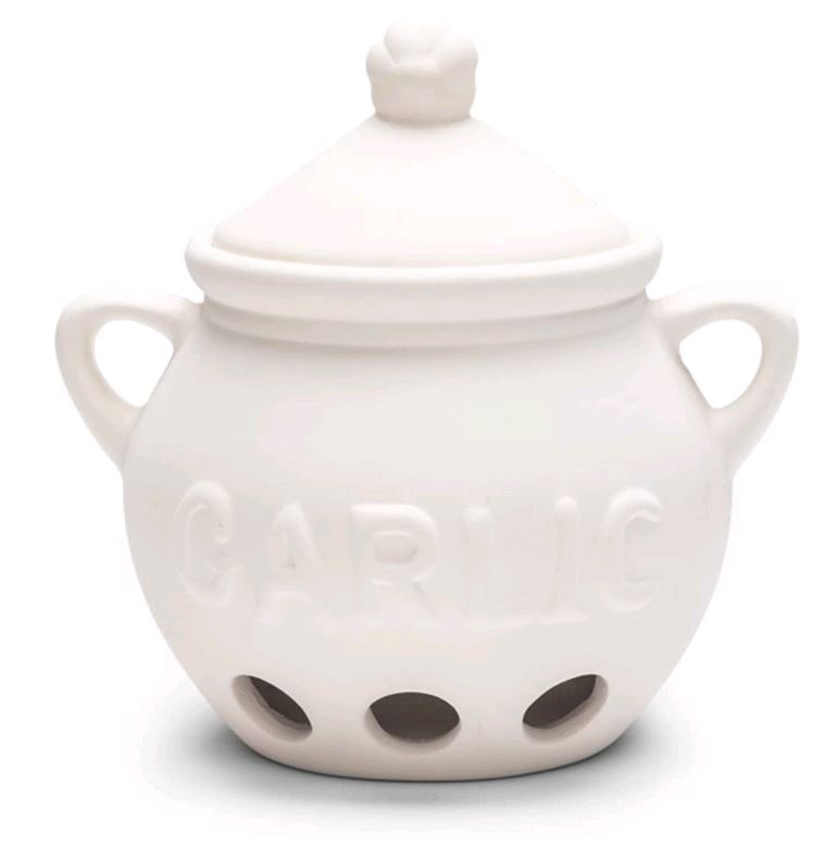 Fox Run Ceramic White Garlic Keeper 3971