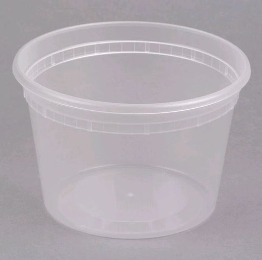 DE116H Microwavable Translucent Plastic 16oz Takeout Container - 500/Case