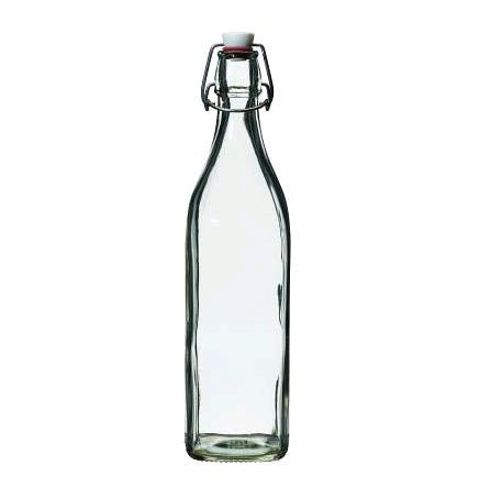 Steelite - Glass Bottle, Swing Top, 34 oz, Clear 4953Q513 - 1/1EA