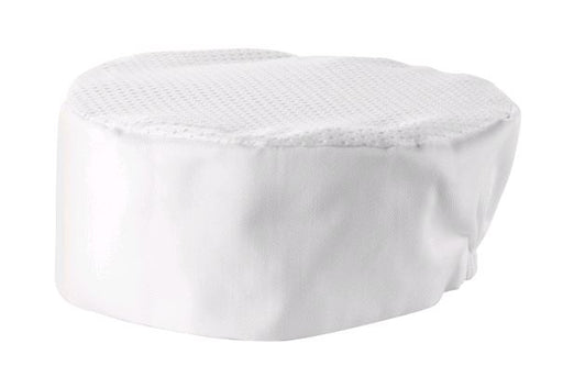 Winco XL White Mesh Pillbox Chefs Hat CHPB-3WX