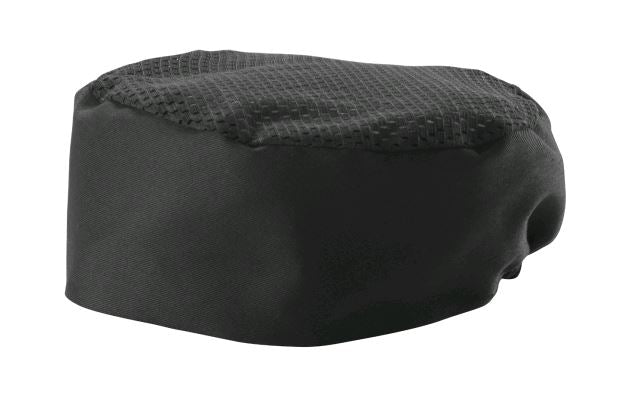Winco XL Black Mesh Pillbox Chefs Hat CHPB-3BX