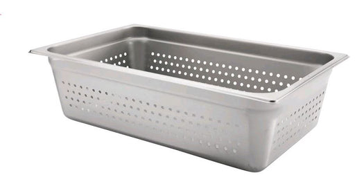 Browne Insert/Food Pan, Perforated, S/S, 1/1 Size 6" Deep, 5781116