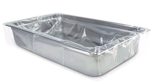 PanSaver Clear 42001 Shallow/Medium Ovenable Pan Disposable Liner Fits Full Size Pans on white background