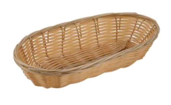 Winco Woven Long Oval Poly Basket 4.25" x 9" PWBN-9B*