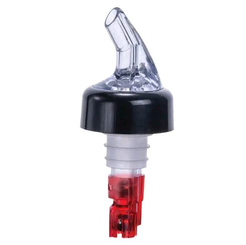 Winco 1oz Black/Red Pourer PPA100