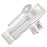 PLC White Wrapped Plastic Plastic Fork, Knife, Teaspoon, Napkin, and Salt / Pepper Packets Kit - 250/Case