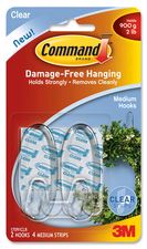 Command Clear Stickie Hooks 17091CLRC*