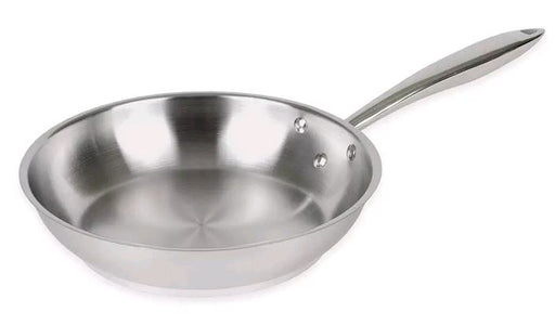 Stainless Steel Flypan on white background