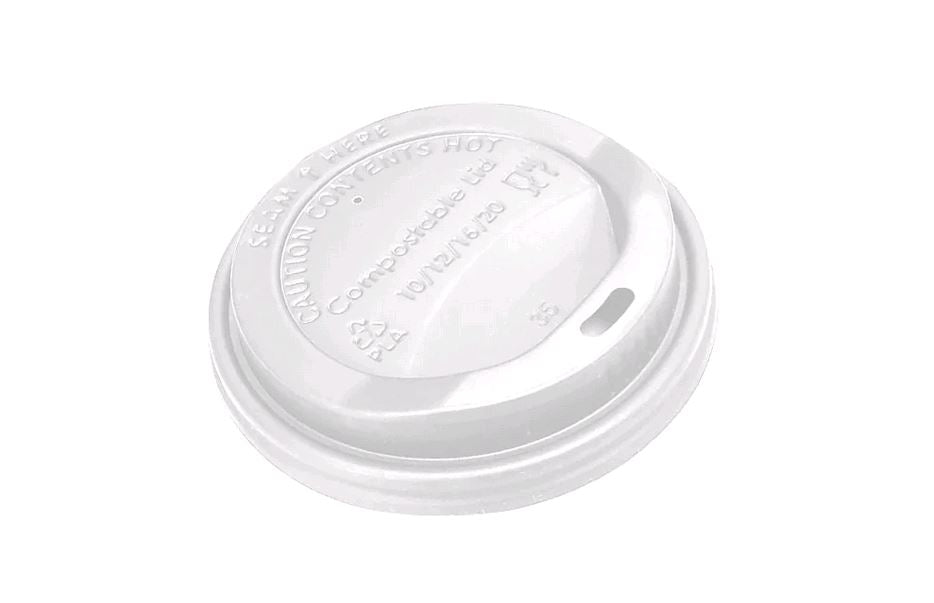 Globe Compostable Dome Lid for 10-20 oz Cup