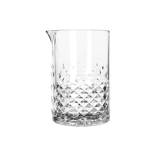 Libbey 25.25oz cocktail mixing glass empty on white background