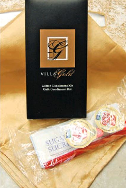 Villa Coffee Condiment Kit on table